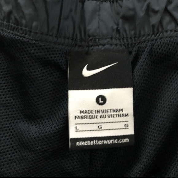 Nike Blue White Side Stripe Capris Wind Breaker Pants Women Size Large - Picture 3 of 6